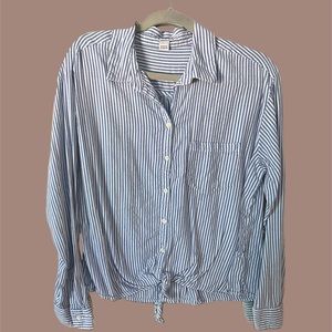Striped Long Sleeve Button Up